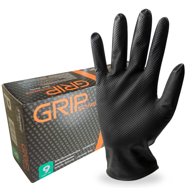 Stronghand GRIP SCHWARZ Nitrilhandschuhe